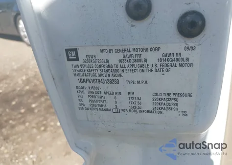 2004 Chevrolet Suburban 1500 Lt z USA, uszkodzony, nr VIN 1GNFK16T94J138283